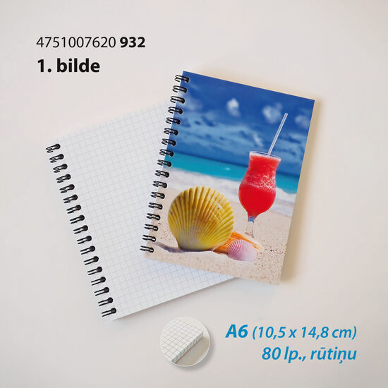 A6 - ar spirāli no kreisas puses, FOTO VĀKI, 80lp